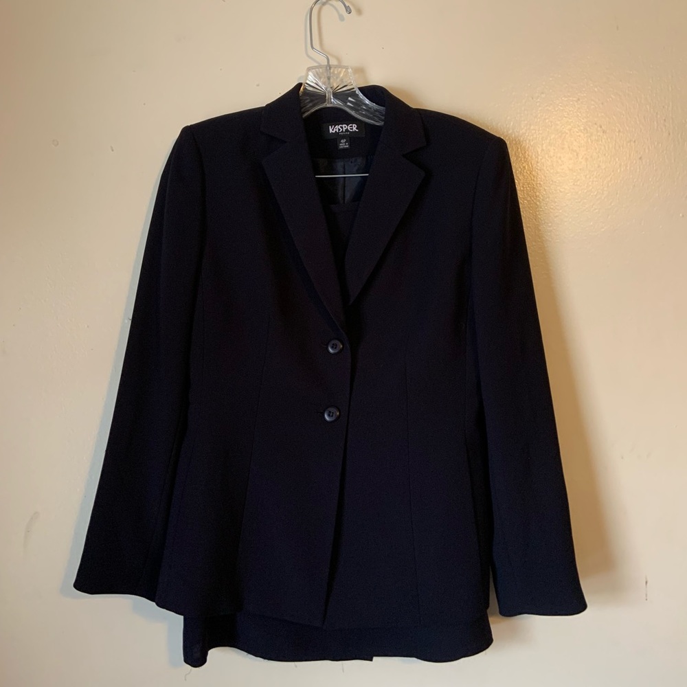 Vintage black Kasper skirt suit set
